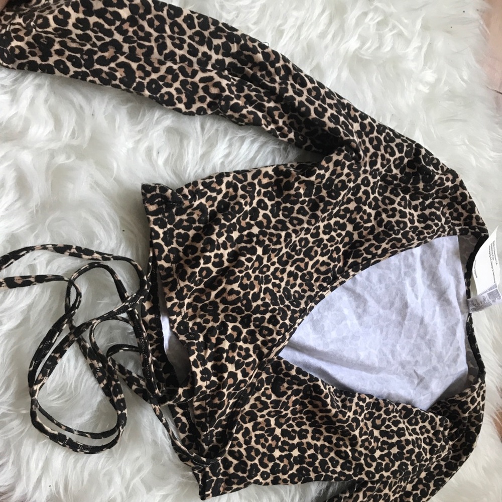American Apparel Cropped Wrap-Tie Long Sleeve Top